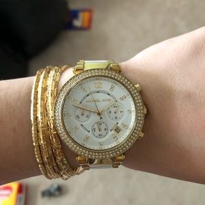 Authentic  Gold/ white Parker MK watch